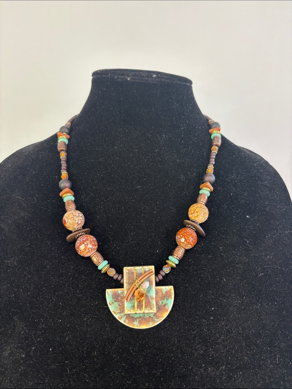 CAROL KENY PRECIOUS BEADED CERAMIC NECKLACE